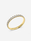 Infinité ring in yellow gold with a 1.9-carat total diamond weight, featuring a continuous line of pavé diamonds.